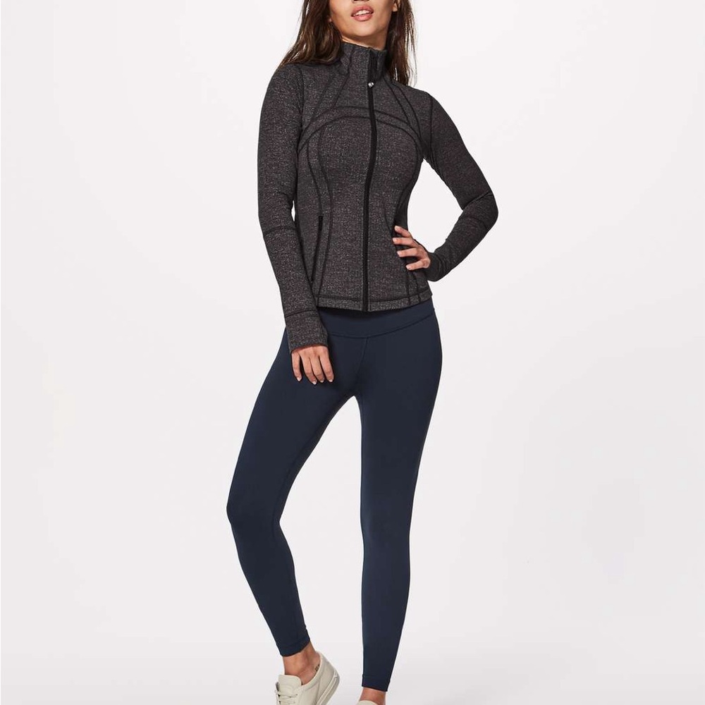 Lululemon Define Jacket Luon Variegated Knit Black Heathered Black